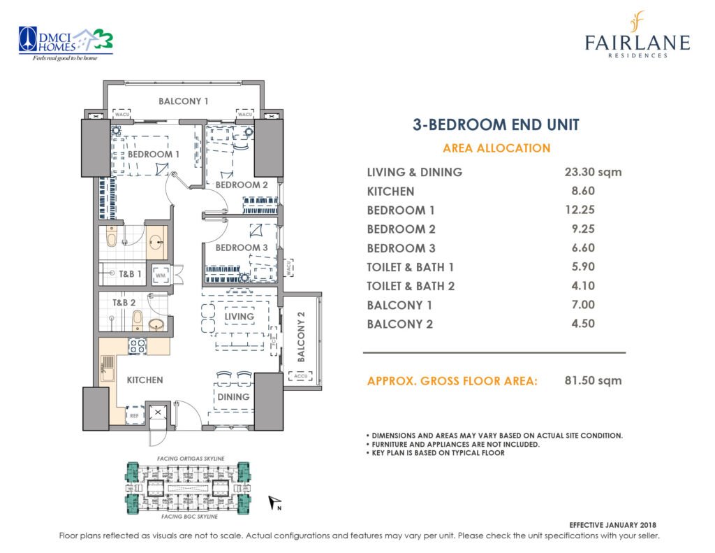 Fairlane Residendes 3 bed room corner unit